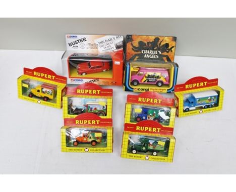 CORGI DIE-CAST VEHICLES NO.434 CUSTOM VAN with display box, together with Corgi Classics 01801 Buster Jaguar Mark II with dis