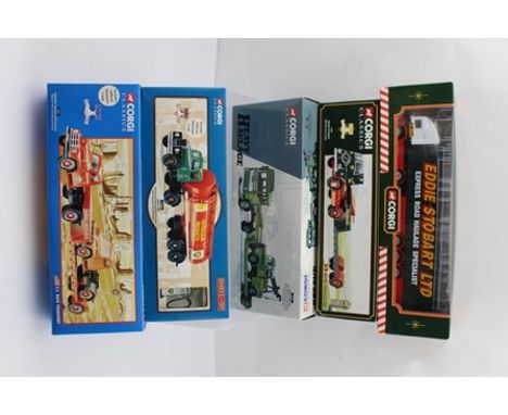 CORGI CLASSICS DIE-CAST COMMERCIAL VEHICLES including;- 11601 Eddie Stobart ERF RV Low Loader 59502 Eddie Stobart ERF Curtain