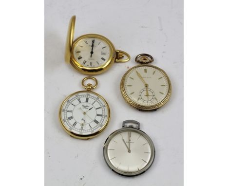 AN OMEGA POCKET WATCH, in Cashier gold plated case, made in Canada, having 17-jewel Swiss movement no. 5822208, the dial insc
