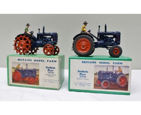 W BRITAINS MODEL FARM DIE-CAST VEHICLES including Fordson Major Tractor (Rubber tyres 128F), Fordson Major Tractor (Spudded m