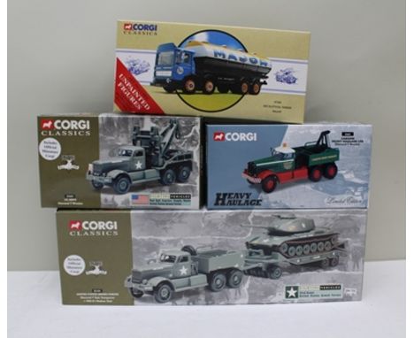 CORGI CLASSICS DIE-CAST VEHICLES AMERICAN MILITARY including 55101 US Diamon T Transporter plus M60 A1 medium tank, 55601 US 