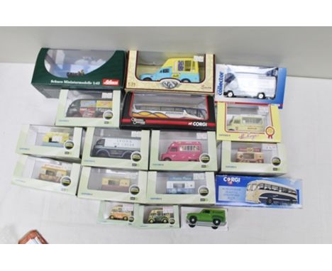 A COLLECTION OF OXFORD COMMERCIALS DIE-CAST MODELS in original display packaging including 5 mobile catering trailers, access