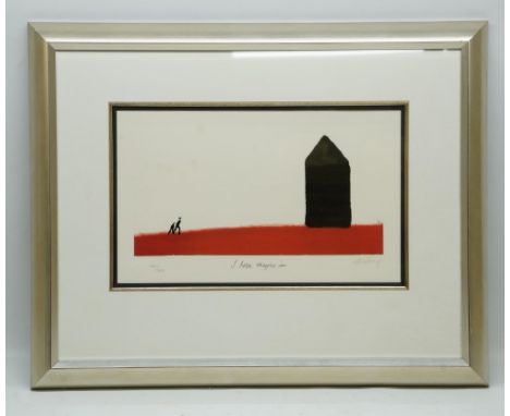 After Mackenzie Thorpe (British b.1956); 'I hope they're in' ltd. ed. colour print, signed, titled and numbered 785/850 in pe