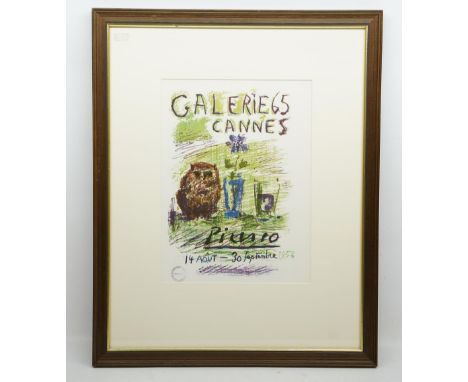Pablo Picasso, Galerie 65 Cannes poster 1956, pub Magdalene St. Gallery, Cambridge, 33cm x 24cm 58cm x 46cm maxShipping £68.0