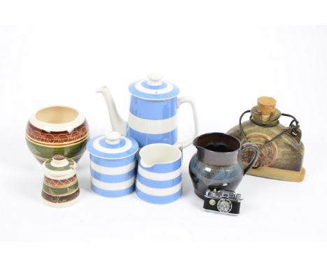 A large selection of contemporary ceramics, including a T.D. Green ltd coffee service and a Sylvac vase, together with a nove