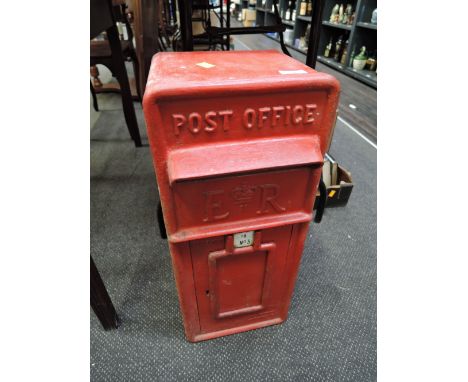 A cast metal post office inset letter box for E II R by the Carron Company Stirlingshire