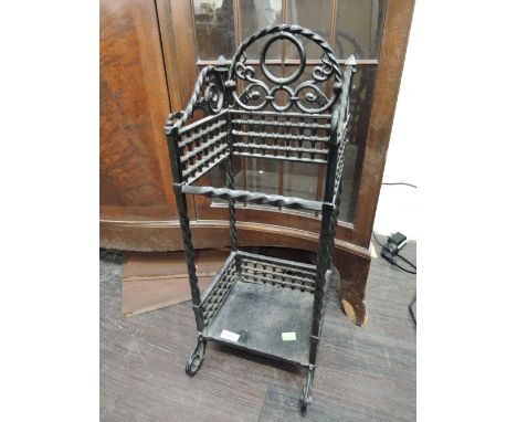A 20th century cast iron stick stand of Spanish influence