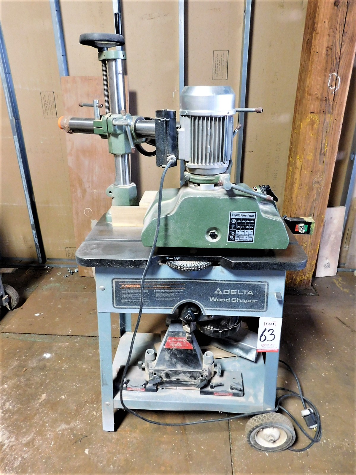 DELTA WOOD SHAPER, MODEL 43355, PORTABLE, 1.5 HP MOTOR, W/ NANDINA