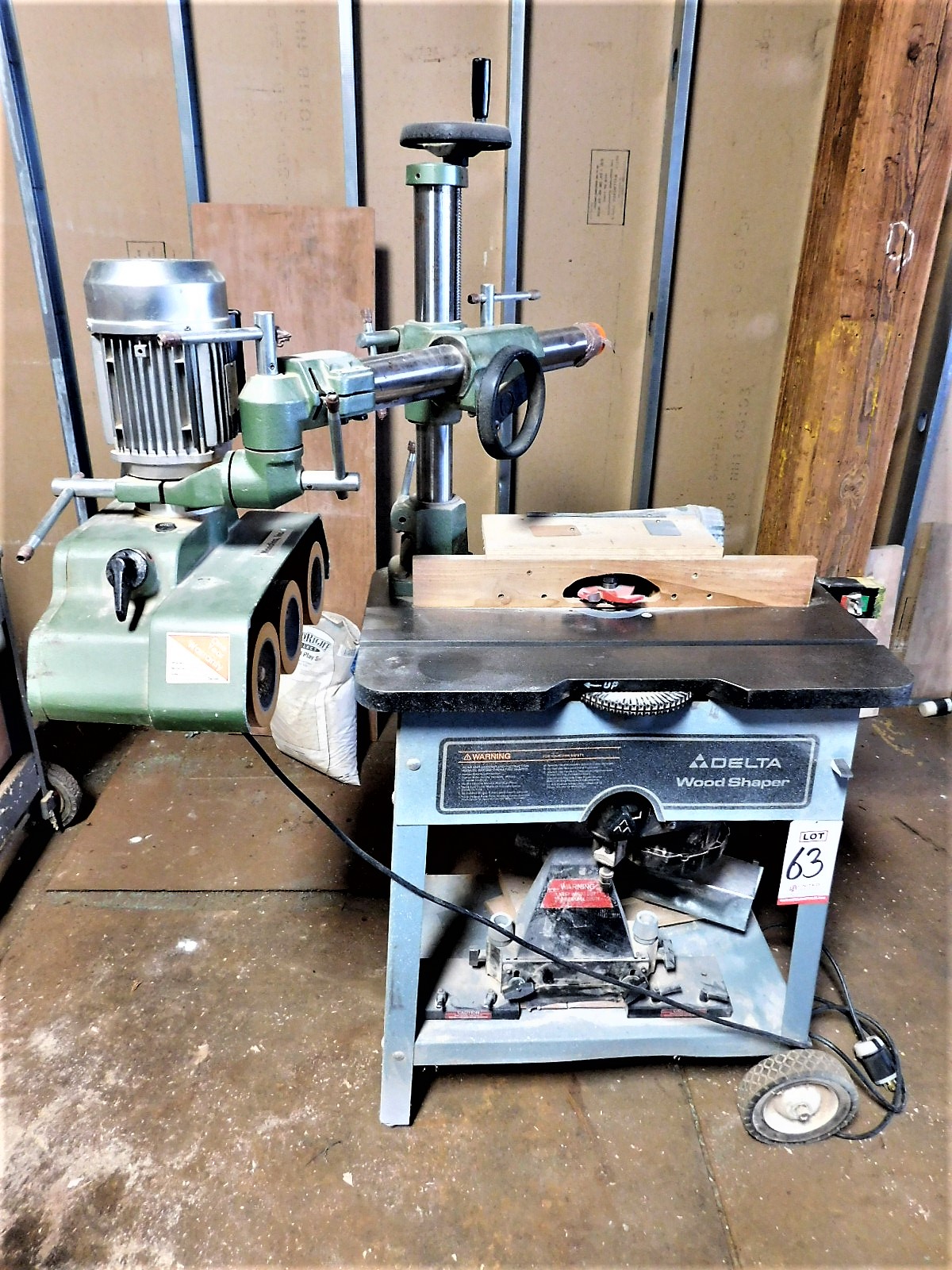 DELTA WOOD SHAPER, MODEL 43355, PORTABLE, 1.5 HP MOTOR, W/ NANDINA