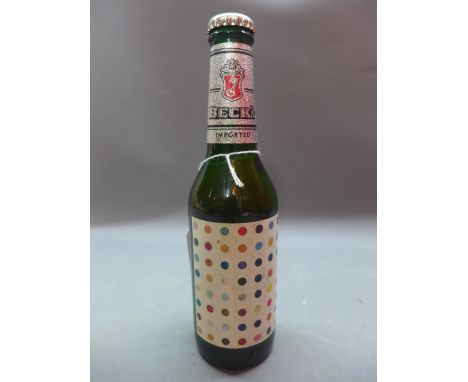 Damien Hirst (b.1965), Beck's Beer Bottle, offset lithograph printed in colours on a bottle, 1996. H.22cm 