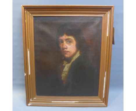 Attributed to John Opie (1761-1807), portrait of a gentleman, oil on canvas. H.59cm W.49cm 