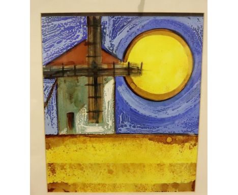 Gilt framed unsigned Spanish oil on canvas, 25 x 30 cm. P&amp;P Group 3 (£25+VAT for the first lot and £5+VAT for subsequent 