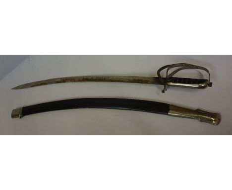 Basket Hilt Officers Sword, with scabbard, 