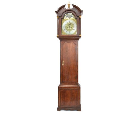 John Fletcher, Holbeck longcase clock  John Fletcher, Holbeck mid 18th century longcase clock, 8-day movement striking on a s