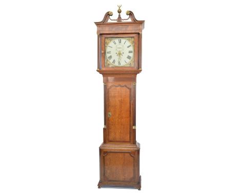 Early 19th century longcase clock Early 19th century longcase clock, 8-day movement striking on single bell, square painted d