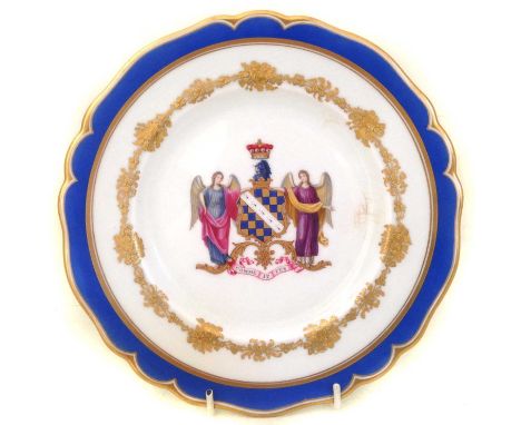 Chamberlains Worcester plate from the Lord Dudley service     Chamberlains Worcester plate from the Lord Dudley service circa