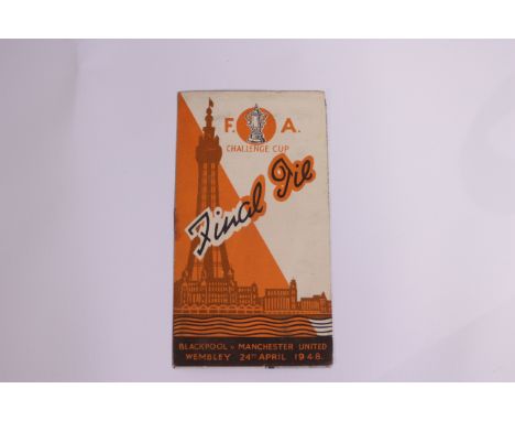 FA Cup Football Item, A very nice Blackpool FC promotion brochure for the 1948 FA cup final versus Manchester United (1) Good