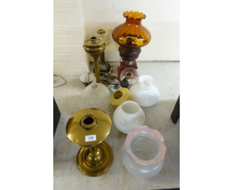 Interior lighting: to include Victorian style brass oil lamps  largest 18''h      BSR