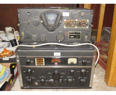 A VINTAGE RCA AR88 RECEIVER AMD A SIGNAL CORPS RECEIVER TYPE BC-348-R