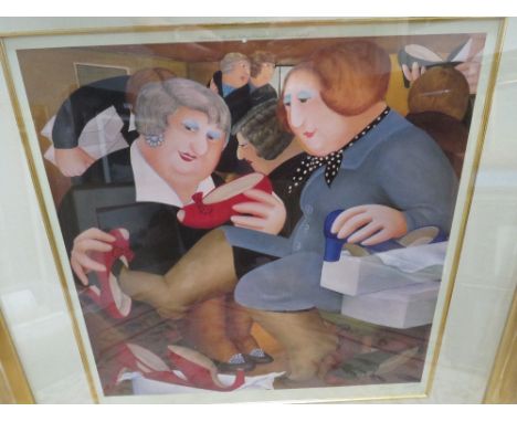BERYL COOK 'SHOE SHOP' LIMITED EDITION PRINT CERTIFICATE   46.5 X 45CM