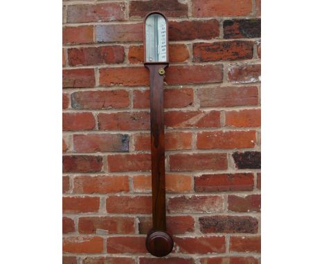 A 19TH CENTURY ROSEWOOD STICK BAROMETER BY JOHN DAVIS - DERBY, of slim classical proportions, H 92 cm A/FCondition Report:Gen