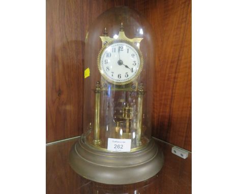 AN EDWARDIAN 400 DAY TORSION CLOCK WITH DISC WEIGHT