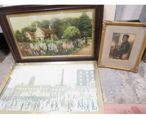 A COLLECTION OF ASSORTED PRINTS TO INCLUDE LOWRY AND LOUIS WAIN