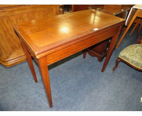 A REPRODUCTION FOLD-OVER CARD TABLE A/F