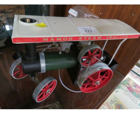 A MAMOD STEAM TRACTOR TOGETHER WITH A MAMOD POLISHING WHEEL 