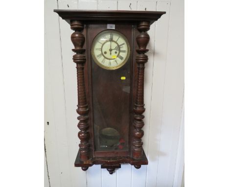 A LARGE VIENNA WALL CLOCK