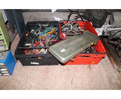 A LARGE QUANTITY OF ASSORTED TOOLS, ETC