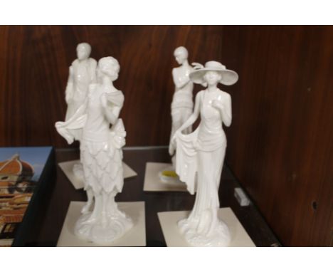 FOUR ROYAL WORCESTER FIGURES TO INC DIANA,BEA,EVIE,AND IRENE