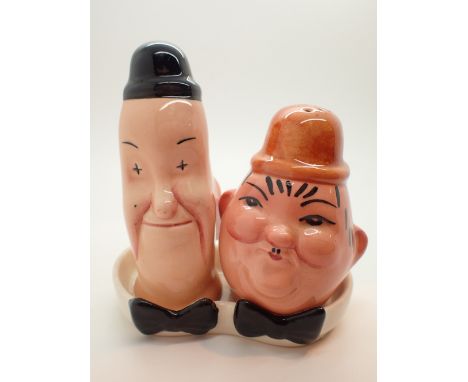 Beswick Laurel and Hardy ceramic cruet set 