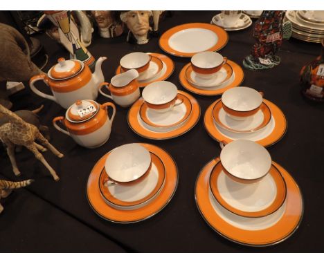 Art Deco style ironstone tea service 