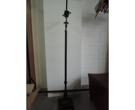 A metal with crystal droplets standard lamp