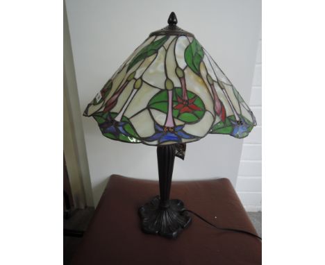 A Tiffany lamp