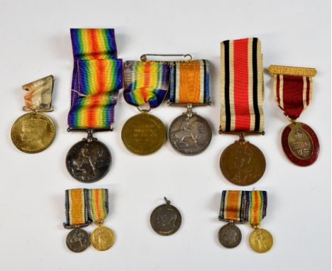 World War I Medal group for Lieut A G K Kingston, 1914- 1918 medal and Great War For Civilisation medal with miniatures,   Fa