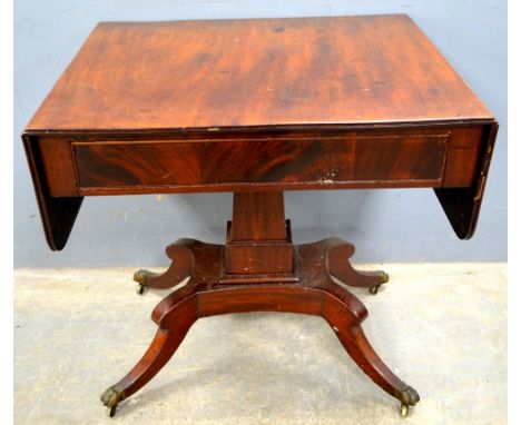 19th century mahogany sofa table 73cm x 76cm .   