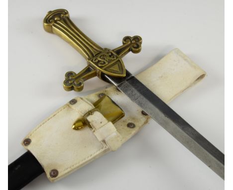 1856 MK 1 Pattern. Drummer's Sword, scabbard and frog.Provenance:- From the estate of an Officer in the Grenadier Guards, thi