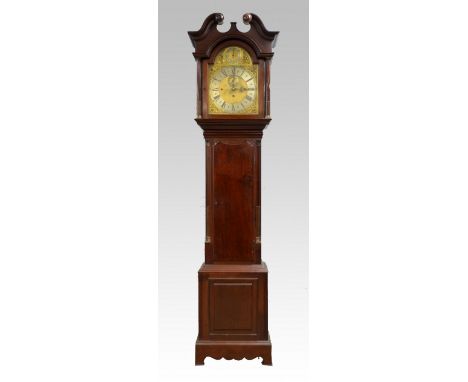 Early 20th century mahogany longcase clock by Maples of London with triple train movement striking on five chimes, 209cm high