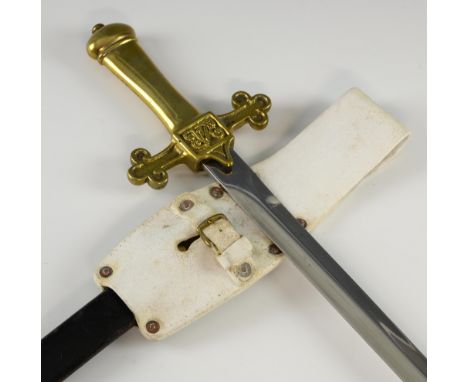 1885 MK 2 Pattern. Drummer's Sword,scabbard and frog.Provenance:- From the estate of an Officer in the Grenadier Guards, this