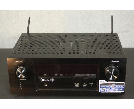 A Denon integrated AV network receiver, HE0S amplifier, model AVR-X2400H. H.24 W.43 D.33cm. 
