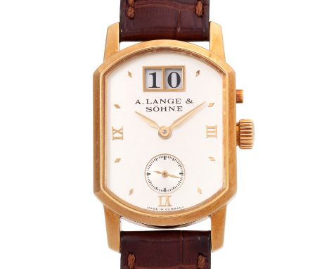 A. LANGE & SÖHNE Neo-Vintage "Arkade" Damen Armbanduhr, Ref. 153.021. Full Set 2006. Gelbgold 18K. Handaufzug-Werk Kal. L911.