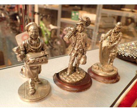 Three cast pewter figurines Cooper Pieman and Sweep