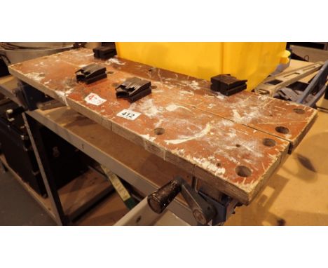 Black and Decker workmate and a box of tools 
