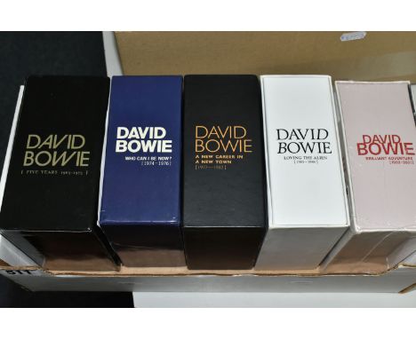 COMPLETE DAVID BOWIE CD BOX SET, comprising Five Years 1969-1973, Who Can I Be Now 1974-1976, A New Career In A New Town 1977