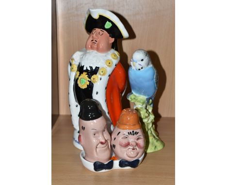 A GROUP OF BESWICK ORNAMENTS, comprising a Worthington's India Pale Ale water jug in the form of a Lord Mayor 'Behind Every G