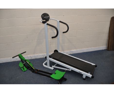 A COOPERS MANUAL RUNNING MACHINE  and  a Weider Olympian Power Rower (2)