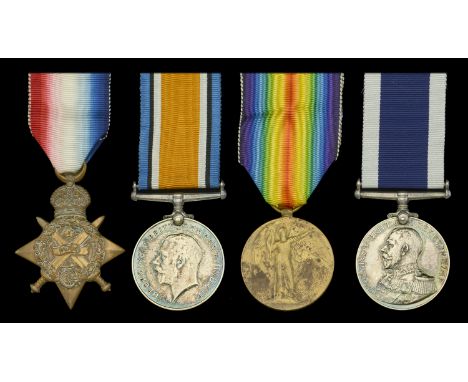Four: Marine W. H. J. Jackson, Royal Marines Light Infantry  1914 Star (Ply. 16233. Pte. W. H. J. Jackson, R.M. Brigade.); Br