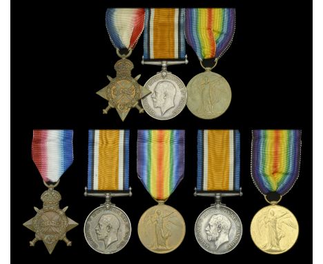 Three: Private C. W. Hartley, 23rd (1st Sportsman’s) Battalion, Royal Fusiliers and Machine Gun Corps 1914-15 Star (1092 Pte.